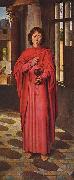 Hans Memling Marienaltar des Sir John Donne of Kidwelly, rechter Flugel: Evangelist Johannes oil on canvas